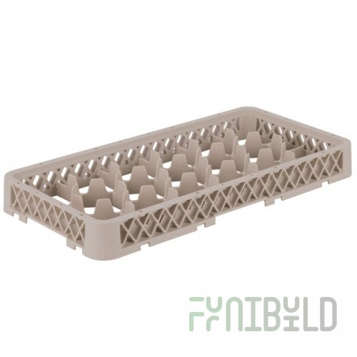 Vollrath HRD Traex® Half-Size Beige 17 Compartment Glass Rack Extender
