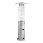 Backyard Pro Courtyard Series RNDFHSTL Steel Round Portable Propane Outdoor Patio Heater with Glass Tube - 46,000 BTU