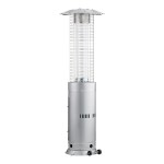 Backyard Pro Courtyard Series RNDFHSTL Steel Round Portable Propane Outdoor Patio Heater with Glass Tube - 46,000 BTU