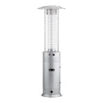 Backyard Pro Courtyard Series RNDFHSTL Steel Round Portable Propane Outdoor Patio Heater with Glass Tube - 46,000 BTU