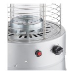 Backyard Pro Courtyard Series RNDFHSTL Steel Round Portable Propane Outdoor Patio Heater with Glass Tube - 46,000 BTU