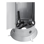 Backyard Pro Courtyard Series RNDFHSTL Steel Round Portable Propane Outdoor Patio Heater with Glass Tube - 46,000 BTU