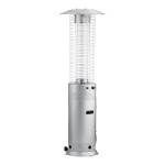 Backyard Pro Courtyard Series RNDFHSTL Steel Round Portable Propane Outdoor Patio Heater with Glass Tube - 46,000 BTU