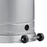 Backyard Pro Courtyard Series RNDFHSTL Steel Round Portable Propane Outdoor Patio Heater with Glass Tube - 46,000 BTU