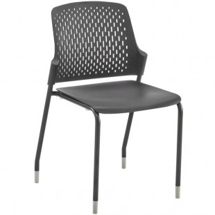 Safco 4287BL Next Black Stackable Chair - 4/Case Safco 4287BL Next Black Stackable Chair - 4/Case
