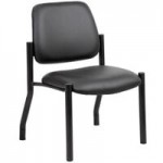 Boss Black Mid-Back Antimicrobial Vinyl Guest Chair with Fixed Arms Boss Black Mid-Back Antimicrobial Vinyl Guest Chair with Fixed Arms
