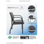 Boss Black Mid-Back Antimicrobial Vinyl Guest Chair with Fixed Arms Boss Black Mid-Back Antimicrobial Vinyl Guest Chair with Fixed Arms