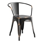 Lancaster Table & Seating Alloy Distressed Copper Outdoor Arm Chair Lancaster Table & Seating Alloy Distressed Copper Outdoor Arm Chair