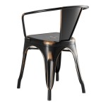 Lancaster Table & Seating Alloy Distressed Copper Outdoor Arm Chair Lancaster Table & Seating Alloy Distressed Copper Outdoor Arm Chair