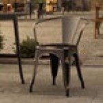 Lancaster Table & Seating Alloy Distressed Copper Outdoor Arm Chair Lancaster Table & Seating Alloy Distressed Copper Outdoor Arm Chair