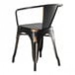 Lancaster Table & Seating Alloy Distressed Copper Outdoor Arm Chair Lancaster Table & Seating Alloy Distressed Copper Outdoor Arm Chair
