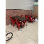 Lancaster Table & Seating Alloy Distressed Copper Outdoor Arm Chair Lancaster Table & Seating Alloy Distressed Copper Outdoor Arm Chair