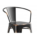 Lancaster Table & Seating Alloy Distressed Copper Outdoor Arm Chair Lancaster Table & Seating Alloy Distressed Copper Outdoor Arm Chair