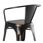 Lancaster Table & Seating Alloy Distressed Copper Outdoor Arm Chair Lancaster Table & Seating Alloy Distressed Copper Outdoor Arm Chair