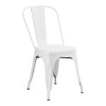 Lancaster Table & Seating Alloy Pearl White Outdoor Cafe Chair