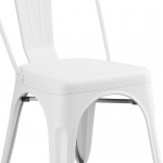 Lancaster Table & Seating Alloy Pearl White Outdoor Cafe Chair