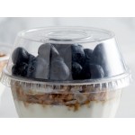 Dome PET Lid without Hole for Parfait Cups - 100/Pack