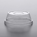 Dome PET Lid without Hole for Parfait Cups - 100/Pack