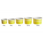 Choice 16 oz. Yellow Paper Frozen Yogurt / Soup / Food Cup - 50/Pack