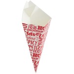 Carnival King 10 oz. Square Savory Printed Cardboard Fry Cone - 500/Case Carnival King 10 oz. Square Savory Printed Cardboard Fry Cone - 500/Case