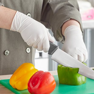 Noble Powder-Free Disposable Latex 4.5 Mil Thick for Foodservice - Medium - 100/Box Noble Powder-Free Disposable Latex 4.5 Mil Thick for Foodservice - Medium - 100/Box