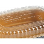 Choice Heavy Duty Smoothwall Black and Gold Small Oblong Foil Take-Out Pan with Dome Lid 23.3 oz. - 100/Case Choice Heavy Duty Smoothwall Black and Gold Small Oblong Foil Take-Out Pan with Dome Lid 23.3 oz. - 100/Case