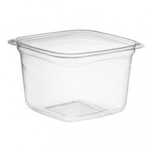 Fabri-Kal SQ16 TruWare 16 oz. Square Recycled PET Deli Container - 600/Case