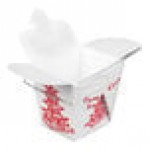 Fold-Pak 08WHPAGODM 8 oz. Pagoda Chinese / Asian Paper Take-Out Container with Wire Handle - 1,000/Case