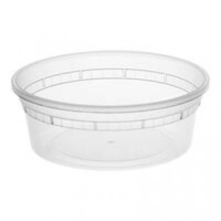 Pactiv/Newspring 8 oz. Translucent Round Deli Container - 480/Case