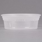 Pactiv/Newspring 8 oz. Translucent Round Deli Container - 480/Case Pactiv/Newspring 8 oz. Translucent Round Deli Container - 480/Case