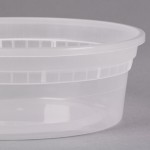 Pactiv/Newspring 8 oz. Translucent Round Deli Container - 480/Case Pactiv/Newspring 8 oz. Translucent Round Deli Container - 480/Case