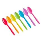 Choice Assorted Colors Medium Heavy Weight Polypropylene Plastic Teaspoon - 1,000/Case Choice Assorted Colors Medium Heavy Weight Polypropylene Plastic Teaspoon - 1,000/Case