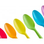 Choice Assorted Colors Medium Heavy Weight Polypropylene Plastic Teaspoon - 1,000/Case Choice Assorted Colors Medium Heavy Weight Polypropylene Plastic Teaspoon - 1,000/Case