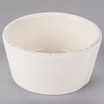 Libbey Farmhouse 2.5 oz. Round Cream Porcelain Sauce Bowl - Sample