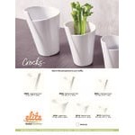 Elite Global Solutions MW16-W Crocks 16 oz. White Melamine Small Spiral Crock