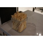 American Metalcraft 24 oz. Square Glass Condiment Jar - 8/Case