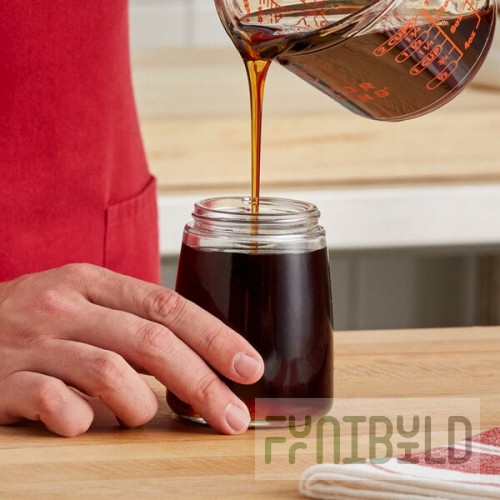 Vollrath 930J Traex® Dripcut® 12 oz. Glass Syrup Server / Sugar Pourer Jar