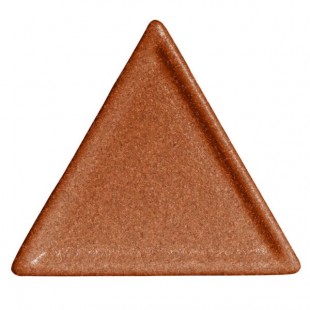 G.E.T. Enterprises DT200-T Bugambilia Classic Textured Finish Terracotta Resin-Coated Aluminum Deep XXS Triangle Disc