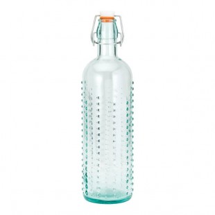 10 Strawberry Street Specialty 34 oz. Urchin Green Tinted Glass Bottle with Swing Top Lid - 6/Case
