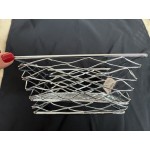 American Metalcraft BNRB86B Square Birdnest Black Metal Basket / Riser - 8