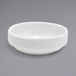 Front of the House Monaco 4 oz. Bright White Round Divided Porcelain Ramekin / Dish - 12/Case Front of the House Monaco 4 oz. Bright White Round Divided Porcelain Ramekin / Dish - 12/Case