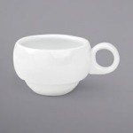 Front of the House Monaco 4 oz. Bright White Round Divided Porcelain Ramekin / Dish - 12/Case Front of the House Monaco 4 oz. Bright White Round Divided Porcelain Ramekin / Dish - 12/Case