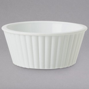 GET ER-001-W 1 oz. White Fluted SAN Plastic Ramekin - 48/Case
