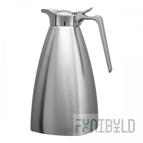 Service Ideas Square Server 50.7 oz. Stainless Steel Square Insulated Coffee Carafe / Server SVSQ15BS