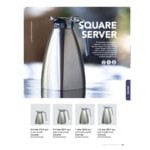 Service Ideas Square Server 50.7 oz. Stainless Steel Square Insulated Coffee Carafe / Server SVSQ15BS Service Ideas Square Server 50.7 oz. Stainless Steel Square Insulated Coffee Carafe / Server SVSQ15BS