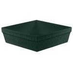 TableCraft CW1494HGN 24 Qt. Hunter Green Cast Aluminum Square Bowl