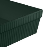 TableCraft CW1494HGN 24 Qt. Hunter Green Cast Aluminum Square Bowl