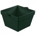 TableCraft CW1494HGN 24 Qt. Hunter Green Cast Aluminum Square Bowl