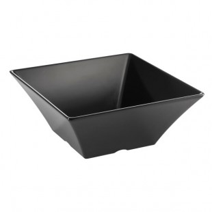 TableCraft BKMB94 Frostone 3.75 Qt. Black Square Melamine Bowl TableCraft BKMB94 Frostone 3.75 Qt. Black Square Melamine Bowl