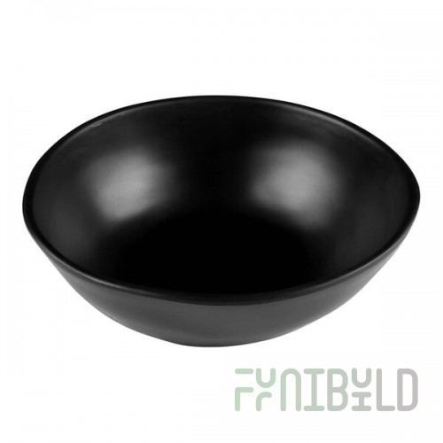 Elite Global Solutions Tenaya 56 oz. Black Round Melamine Bowl - 6/Case